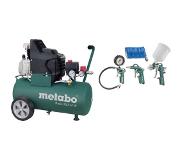 Metabo Basic 250-24 W Compresseur + LPZ 4 Set D'outils À Air Comprimé - 1500W - 24L - 95 L/min