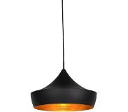 QAZQA Lampe à suspension scandinave noire avec or - Depeche-Paul