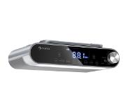 Auna KR-130 Bluetooth Radio de cuisine Fonction mains-libres Tuner FM Éclairage LED -argent