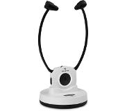 Auna Stereoskop casque sans fil avec arceau mentonnière InEar 20 m 2,4GHz TV/HiFi/CD/MP3 batterie blanc