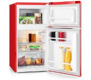 Klarstein Monroe Red Réfrigérateur/congélateur 61/24l Classe A+ Look rétro – rouge