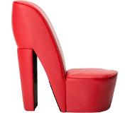 vidaXL Chaise en forme de chaussure à talon haut Rouge Similicuir
