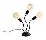 QAZQA Lampe de table design noire 3 lumières - Wimme