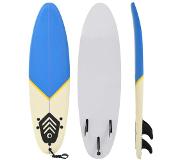 vidaXL Planche de surf 170 cm Bleu et crème