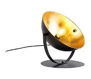 QAZQA Lampe de table industrielle noire avec or réglable 39,2 cm - Magnax
