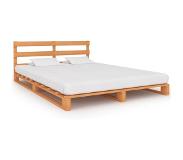 vidaXL Cadre de lit de palette Marron Bois de pin massif 120 x 200 cm
