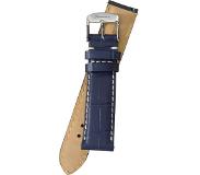 Fromanteel Bracelet de montre Cuir de Veau Bleu Croco S-011