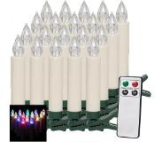Monzana Guirlande sans fil pour sapin de Noël avec 15 bougies LED + 5 supplémentaires gratuites, multi-couleur