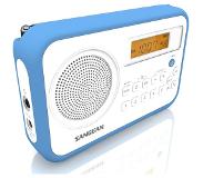 Sangean PR-D18, draagbare AM/FM radio, wit/blauw