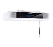 Auna KR-140 Radio de cuisine DAB+ fonction mains libres Bluetooth LED blanc