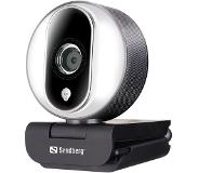 Sandberg Webcam Streamer Pro 1080P HD Noir