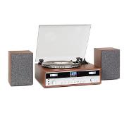 Auna Birmingham système stéréo HiFi DAB+/FM BT Vinyle CD USB AUX-In bois