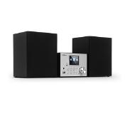 OneConcept Streamo Chaîne stéréo radio Internet DAB+ FM lecteur CD BT argent