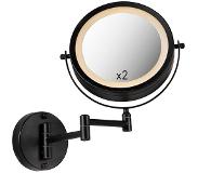 QAZQA Miroir de salle de bain design noir avec LED réglable IP44 - Vicino