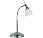 Paul Neuhaus Lampe de table moderne droite chromée avec verre dimmable - Pino