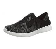 FitFlop Baskets FitFlop Marble Knit Sneakers Black Charcoal Grey-Taille 36