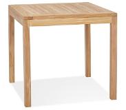Alterego Table à diner carrée intérieure/extérieur 'MOUSTIK' en bois Teck naturel - 80x80 cm