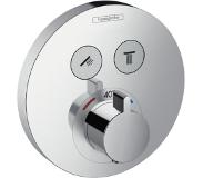 Hansgrohe Showerselect S Round thermostat de douche encastré 2 fonctions chrome brillant
