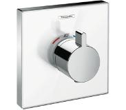 Hansgrohe Showerselect Highflow thermostat de douche encastré chrome et blanc brillants