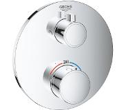 GROHE Grohtherm Round thermostat de douche encastré 2 fonctions chrome brillant