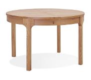 Alterego Table de salle à manger ronde extensible 'VINUS' en bois finition naturelle - Ø 120(180)x120 cm
