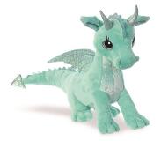 Aurora Pluche groene draak/draken knuffel van 30 cm - kinder speelgoed dieren knuffels