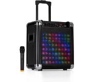 Auna Moving 80.2 LED Sono portable woofer 8" 100W+ micro VHF USB SD BT AUX