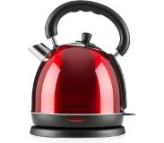 Klarstein Teatime Bouilloire électrique style théière rétro 1850-2200 W 1,8l acier rouge