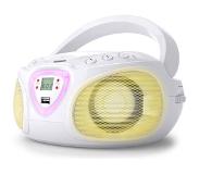 Auna Roadie CD Boombox Radio FM Spectacle lumineux Lecteur CD Bluetooth 5.0