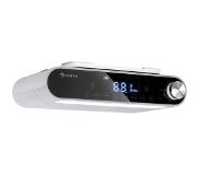 Auna KR-130 Bluetooth Radio de cuisine Fonction mains-libres Tuner FM Éclairage LED -blanc