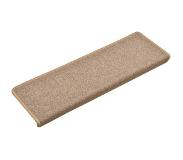vidaXL Tapis d'escalier 15 pcs 65x25 cm Marron clair
