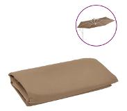 vidaXL Tissu de remplacement pour parasol déporté Taupe 350 cm