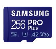 Samsung PRO Plus 256 Go microSDXC UHS-I U3 160 & 120 Mo/s, FHD & 4K UHD MemoryCard with Adapter