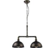 LumenXL Lampe suspendue industrielle noire et bronze - Libra