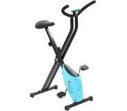 vidaXL Vélo d'appartement Résistance à courroie Bleu X-Bike