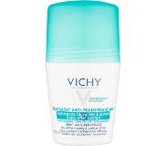 VICHY Deodorant Roll On Anti-Transpirant 48h Anti-Traces Jaunes et Blanches. 50 ml rouleau