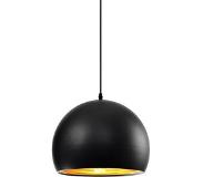 LumenXL Lampe suspendue moderne ronde noire avec or 20cm - Goldy