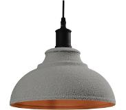 LumenXL Lampe suspendue industrielle en béton gris avec décoration rouge - Moscou