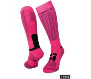 Poederbaas Chaussettes de Ski Poederbaas Senior Pink (2 pack)-Taille 39 - 42