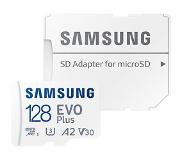 Samsung EVO Plus 128 Go microSDXC UHS-I U3 130 Mo/s Full HD & 4K UHD MemoryCard with Adapter