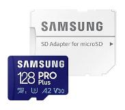 Samsung PRO Plus 128 Go microSDXC UHS-I U3 160 & 120 Mo/s, FHD & 4K UHDMemoryCard with Adapter