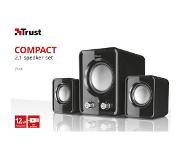 Trust ZIVA COMPACT 2.1 Speaker set 12 W Noir