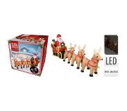 Ambiance Père Noël gonflable à LED avec traîneau 340 cm