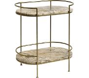 Nordal Table d'appoint jungle marbre - or antique