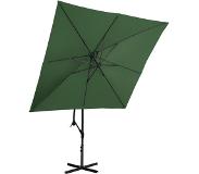Uniprodo Parasol de jardin - vert - carré - 250 x 250 cm - inclinable