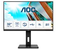 AOC U32P2CA écran plat de PC 80 cm (31.5") 3840 x 2160 pixels 4K Ultra HD LED Noir