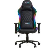 FOURZE - Chaise Gaming RGB / Siège Gamer LED - Noir