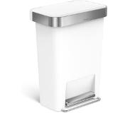 Simplehuman Poubelle Simplehuman Rectangular Liner Pocket Blanche 45L 2017
