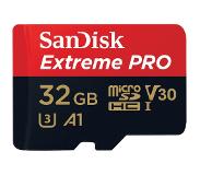 SanDisk microSDHC Extreme Pro 32 Go 100 MB/s A1 U3 + adaptateur SD