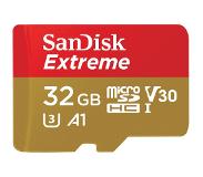SanDisk microSDHC Extreme 32 Go 100 Mo/s CL10 + Adaptateur SD